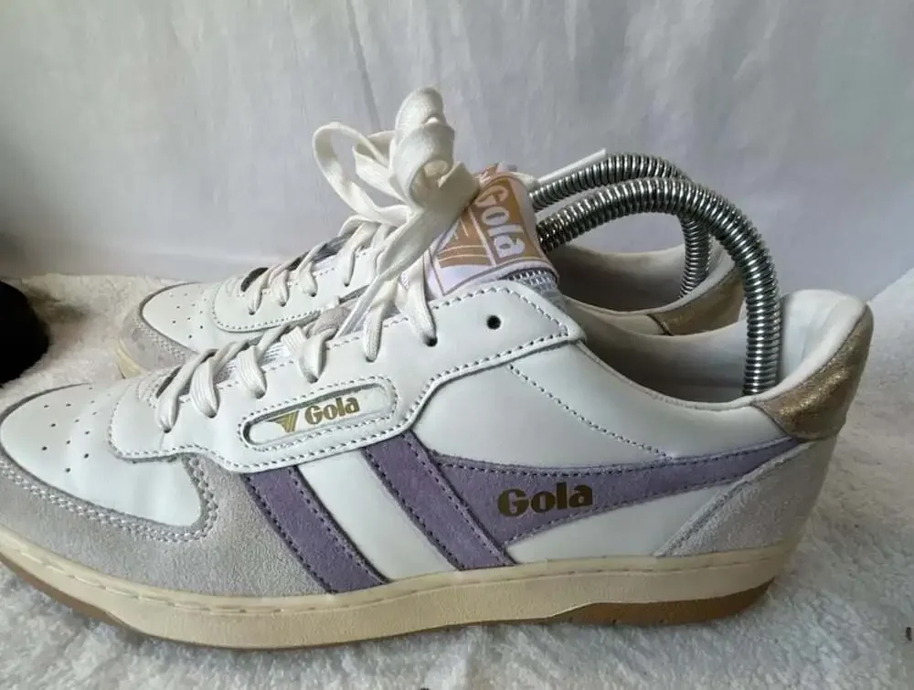 Gola‎ Hawk CLB336 Sneakers in White/Lavender/Gold